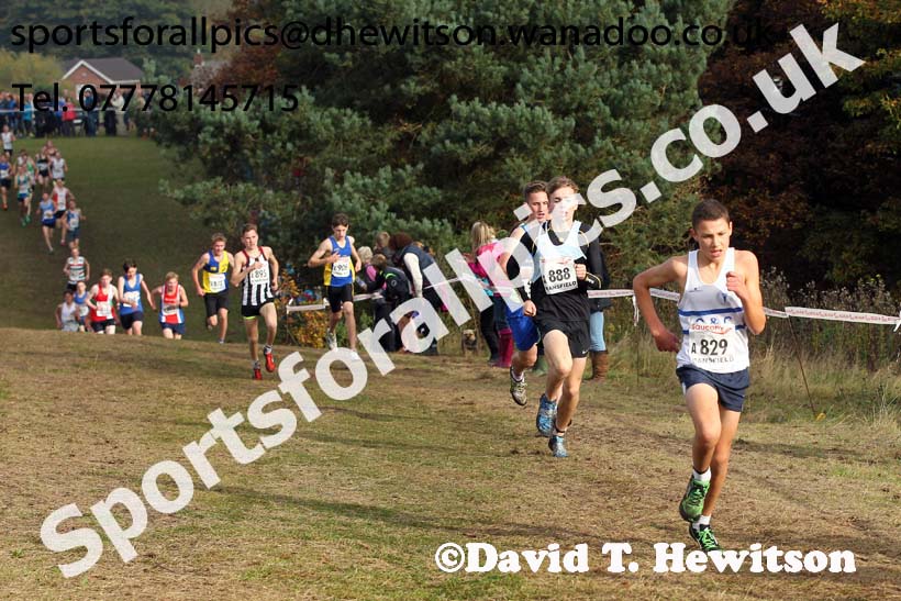 Boys under-15s, National Cross Country Relays, Berry Park, Mansfield. Photo: David T. Hewitson/Sports for All Pics